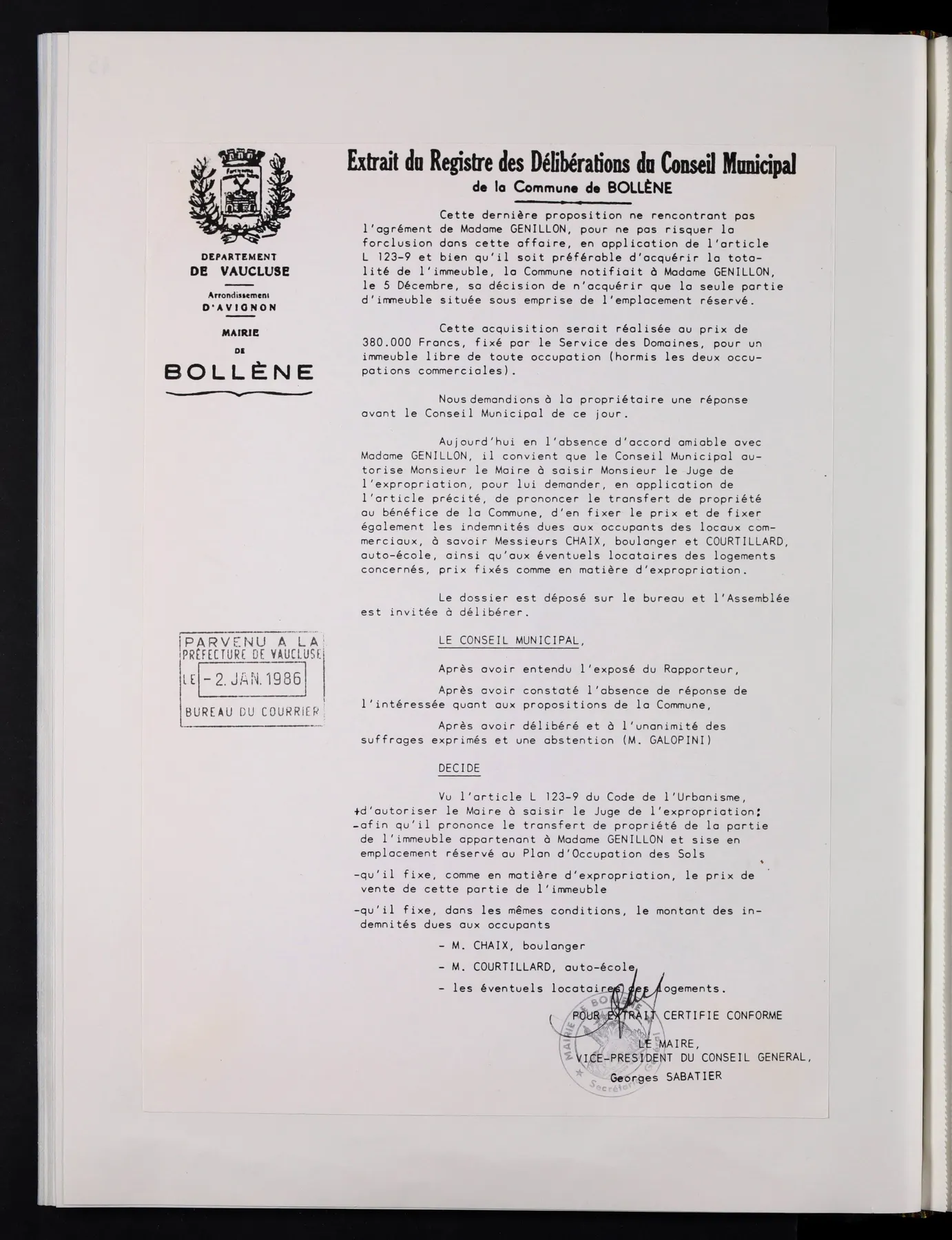 Cote 1D60, vue 110